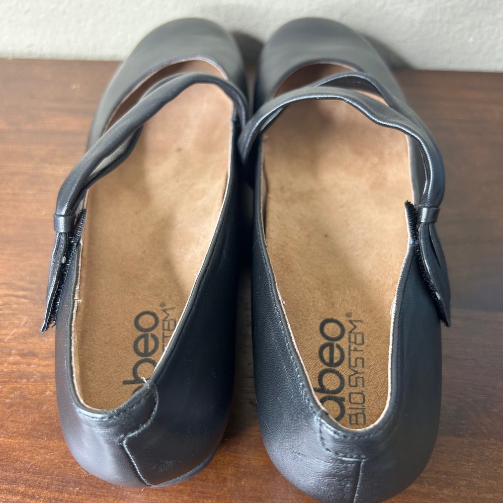 ABEO Shoes Womens 9M Tiana Black Leather Mary Jane Flats B.I.O.system Comfort - Picture 5 of 9